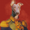 Royal Greyhound Dog In Uniform Diamond Painting