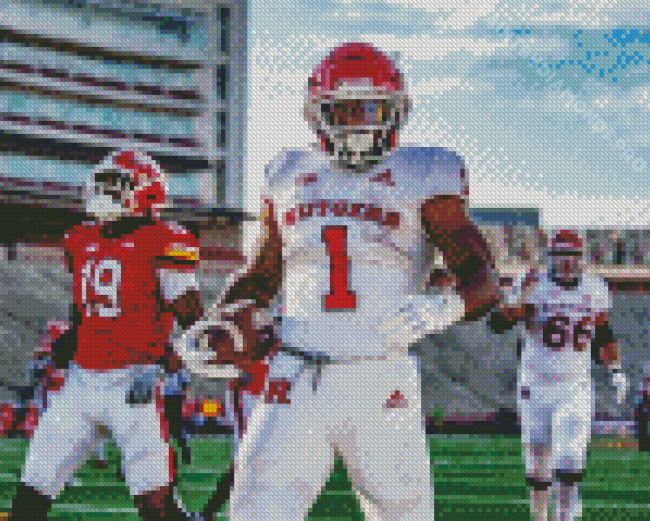 Rutgers Football Players Photography Diamond Painting