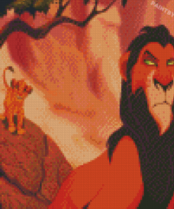 Scar The Lion King And Simba Diamond Painting