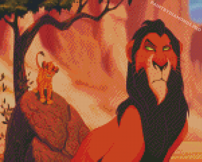 Scar The Lion King And Simba Diamond Painting