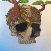 Skull And Trees Diamond Paintings