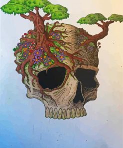 Skull And Trees Diamond Paintings