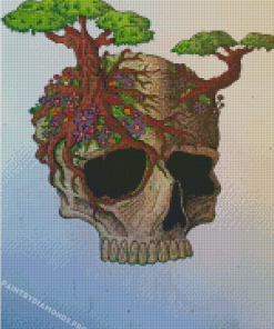 Skull And Trees Diamond Paintings