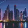 Skyline Dubai At Night Diamond Painting