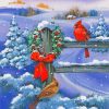 Snow Christmas Cardinals Diamond Painting