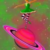 Space Ballerina Wearing Green Diamond Painting