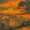 Sunset At Frigiliana Spain Diamond Painting