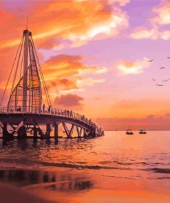 Sunset At Puerto Vallarta Mexico Diamond Painting