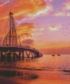 Sunset At Puerto Vallarta Mexico Diamond Painting