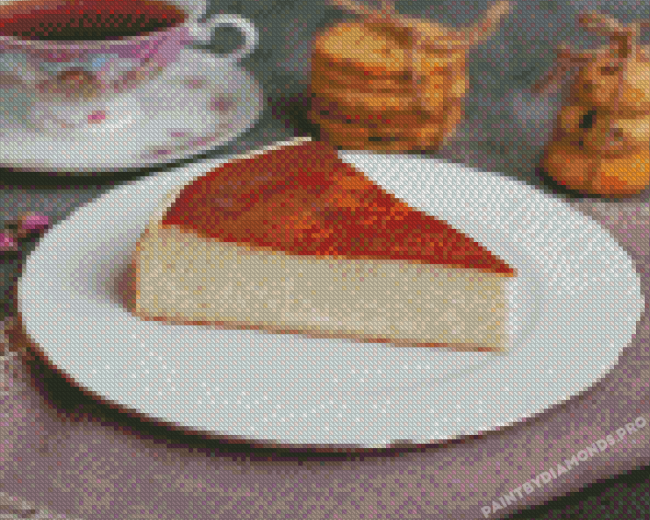 Sweet San Sebastian Cheesecake Diamond Painting