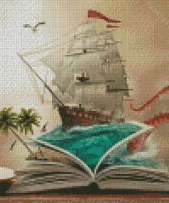 The Fantasy Sea Book Ship Diamond Paintings