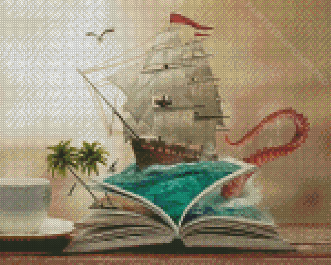 The Fantasy Sea Book Ship Diamond Paintings