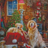 The Golden Retrievers Christmas Diamond Painting