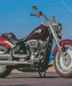 The Harley Fat Boy Motorcycle Diamond Painting