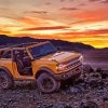 The Orange Ford Bronco Car Diamond Painting