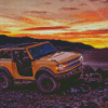 The Orange Ford Bronco Car Diamond Painting