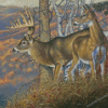 The Whitetail Buck And Doe Diamond Painting