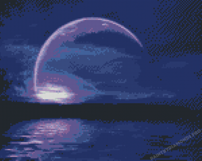 The Purple Moon Diamond Painting