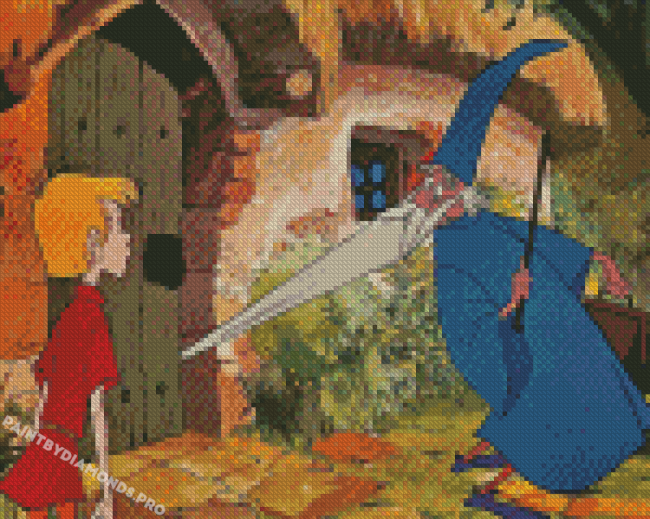 The Sword In The Stone Cartoon Diamond Painting