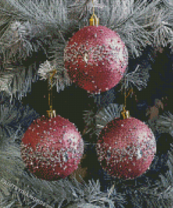 Three Christmas Baubles Diamond Painting