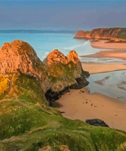 Three Cliffs Bay Swansea Diamond Paintings