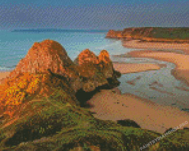 Three Cliffs Bay Swansea Diamond Paintings