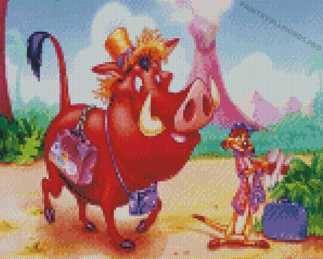 Timon And Pumbaa Diamond Paintings