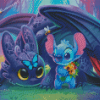 Toothless And Stitch Diamond Painting