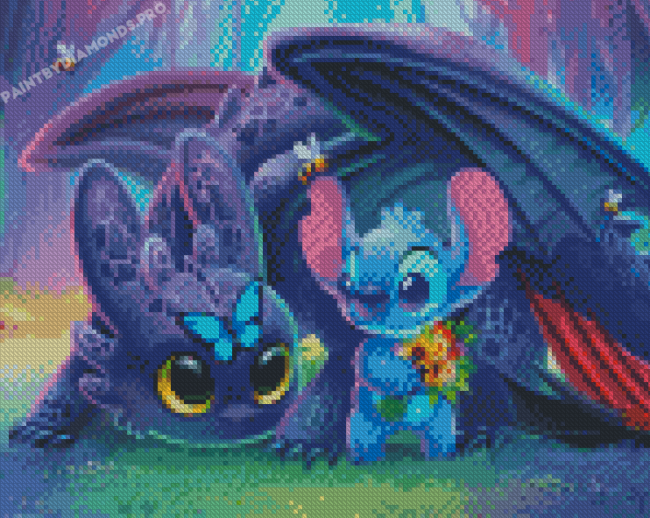 Toothless And Stitch Diamond Painting