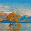 Tree In Lake Diamond Paintings