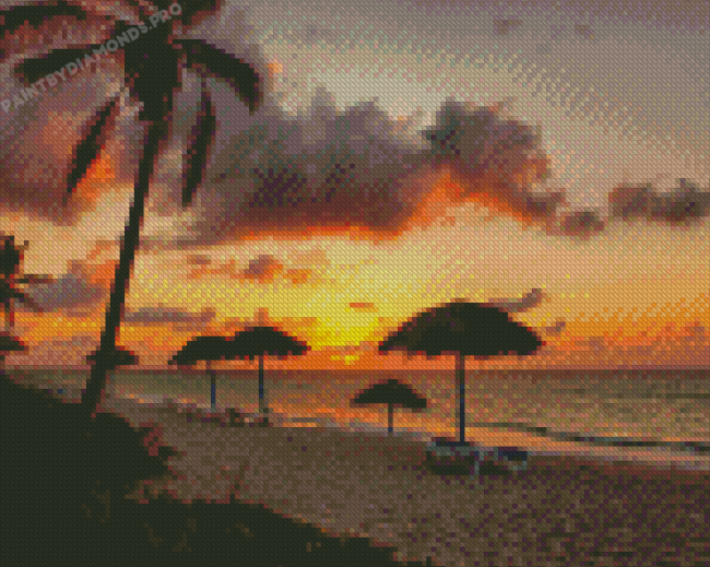 Varadero Beach Sunset Diamond Painting