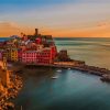 Vernazza At Sunset Diamond Painting