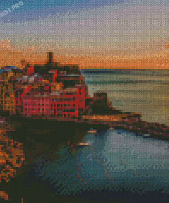 Vernazza At Sunset Diamond Painting