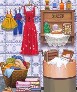 Vintage Laundry Room Diamond Painting