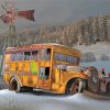 Vintage Bus School Diamond Painting