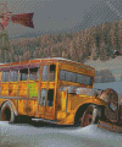 Vintage Bus School Diamond Painting