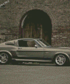 Vintage Grey Shelby Mustang Diamond Painting