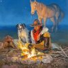 Western Cowboy Campfire Diamond Painting