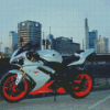 White And Orange Yamaha YZF R1 Diamond Paintings