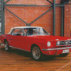 White And Red 66 Ford Mustang Diamond Painting