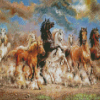 Wild 8 Horses Diamond Painting