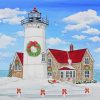 Winter Merry Christmas Lighthouse Diamond Painting