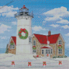 Winter Merry Christmas Lighthouse Diamond Painting