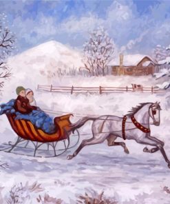 Winter Sleigh Diamond Painting