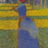 Woman With Umbrella By Georges Seurat Diamond Painting