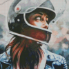 Woman Helmet Diamond Painting