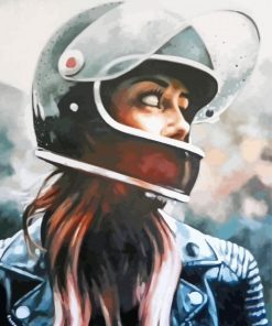 Woman Helmet Diamond Painting