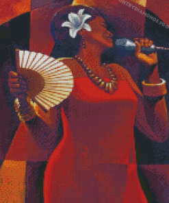 Woman Singing Diamond Painting