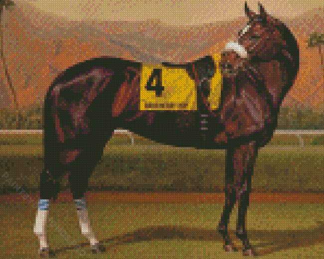 Zenyatta Racehorse Art Diamond Painting