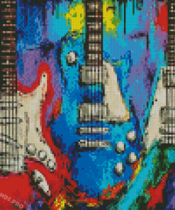 Aesthetic 3 Guitars Diamond Painting